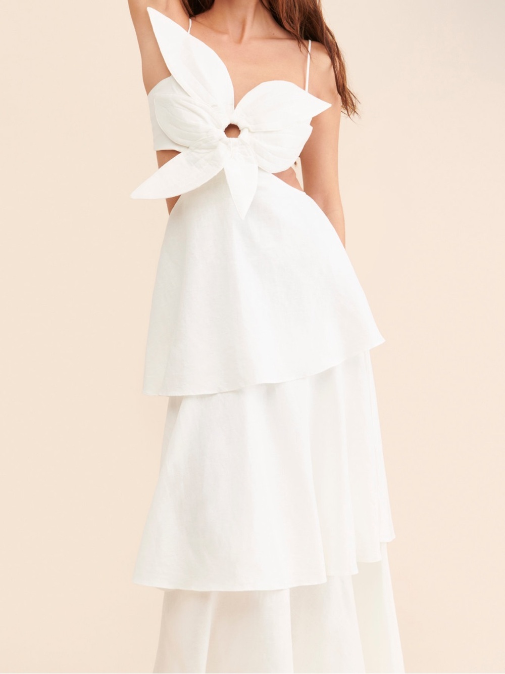 FARM Rio Off-White Flower Maxi Dress